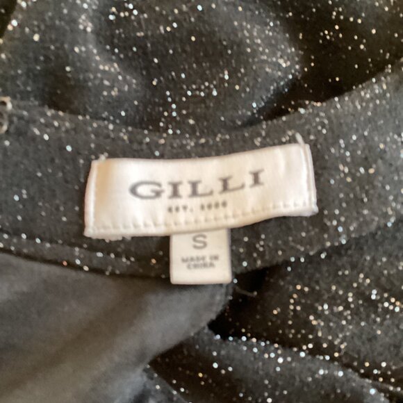 Gilli Womens‎ Dress Size Small Black Sparkle Halter Stretch Glitter Shimmer - Picture 3 of 9